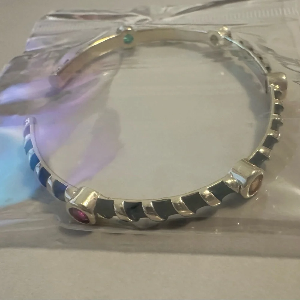 Elegant Silver and Black Women's Bracelet